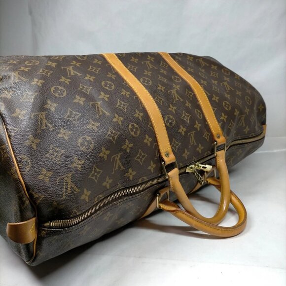 Authentic Louis Vuitton Boston Bag Keepall 55 Brown Monogram mn535-120825 - Picture 5 of 9